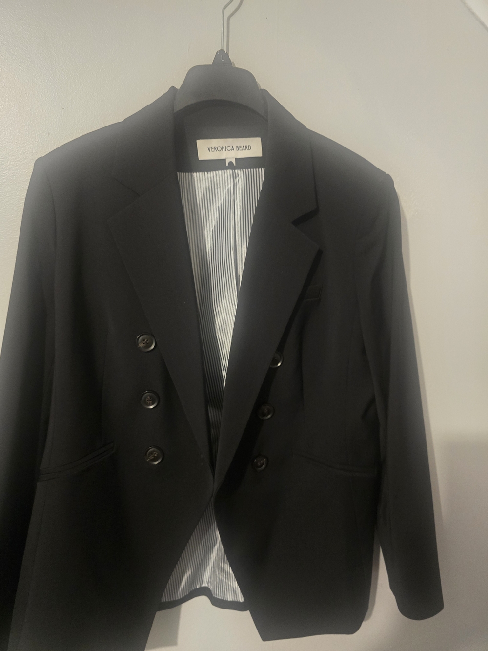 Veronica Beard Black Double-Breasted Blazer